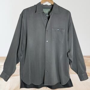 Cooper Jones Celebrate the Country Shirt Sz L Mens Gray Suede Vibe Fabric Career